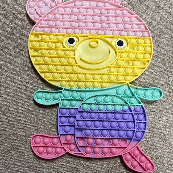 Bear Large Fidget 19” Tall Pop It Bubble Pop Push Pop Sensory Toy Rainbow Color - Picture 1 of 6